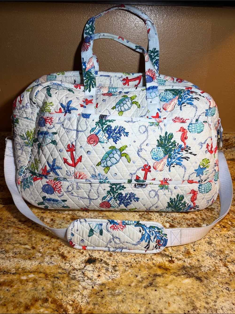 Vera Bradley Anchors Aweigh Large Glenna Bag